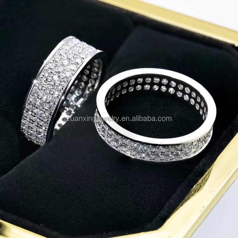 925 Silver Morganite Mens Womens Ring Simple Fashion Proposal Confession Gift Full Mosan Rai Opt for Stylish Elegant