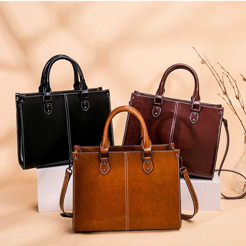 Women Handbag Cross body Shoulder Tote Bag Genuine Leather Shopping Fashion Office Female Real Cowhide Messenger Top Handle Bags Z251104