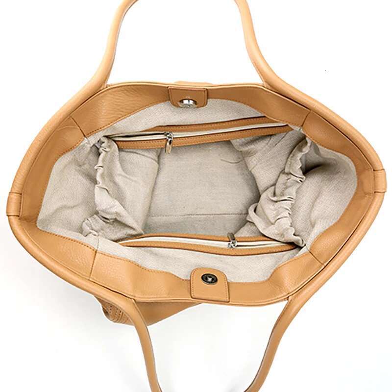 2023 Genuine Leather Women Handbag Cowhide Skin Bag Large Capacity Vintage Mother Shoppers Tote For Travel