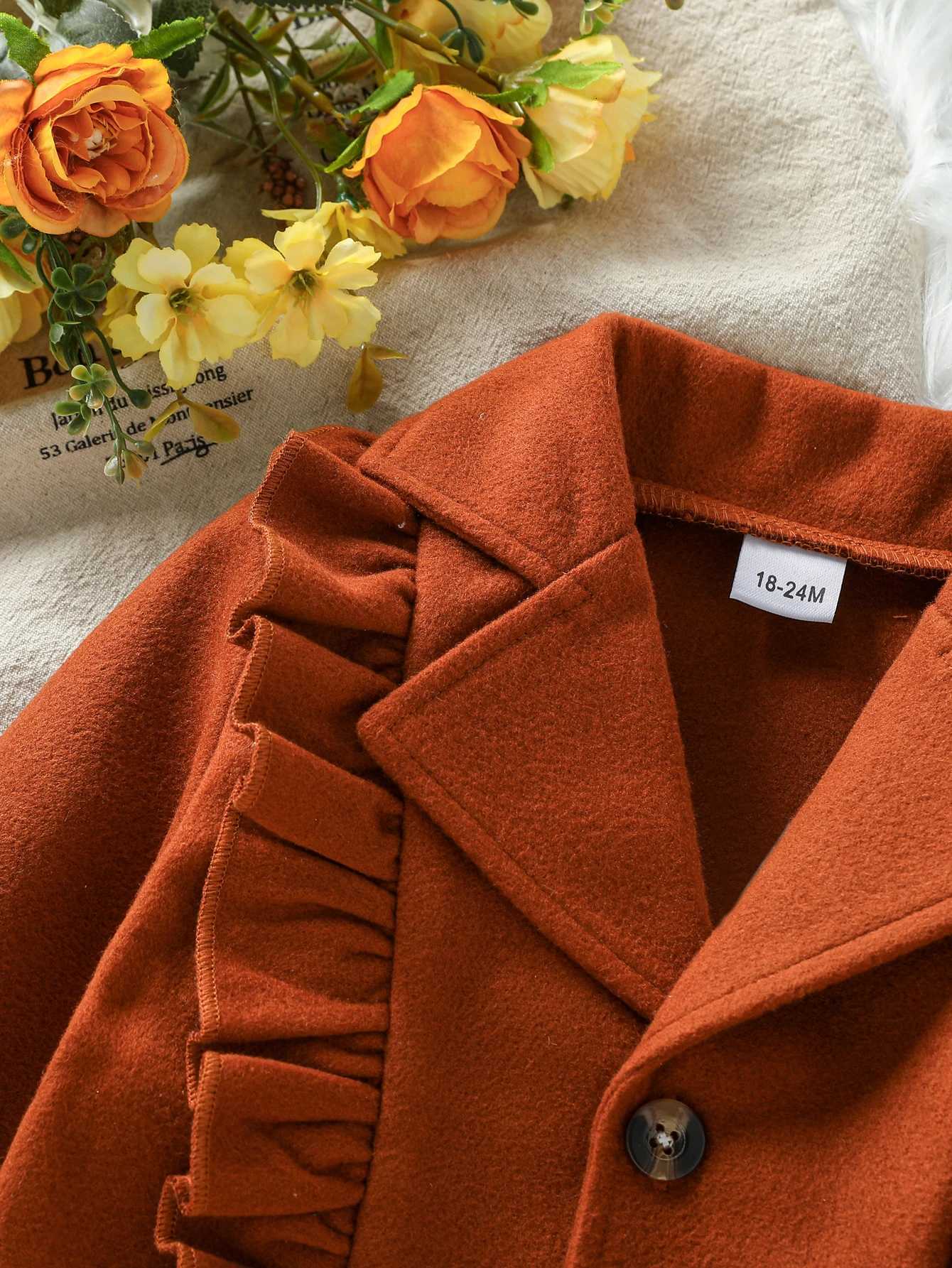 2025 Kids Autumn Winter Suit For Girls Collar Blazer Coat And Skirts 2Pcs Childrens Elegant Outfits For 1-7Y Fashion Set Y251105