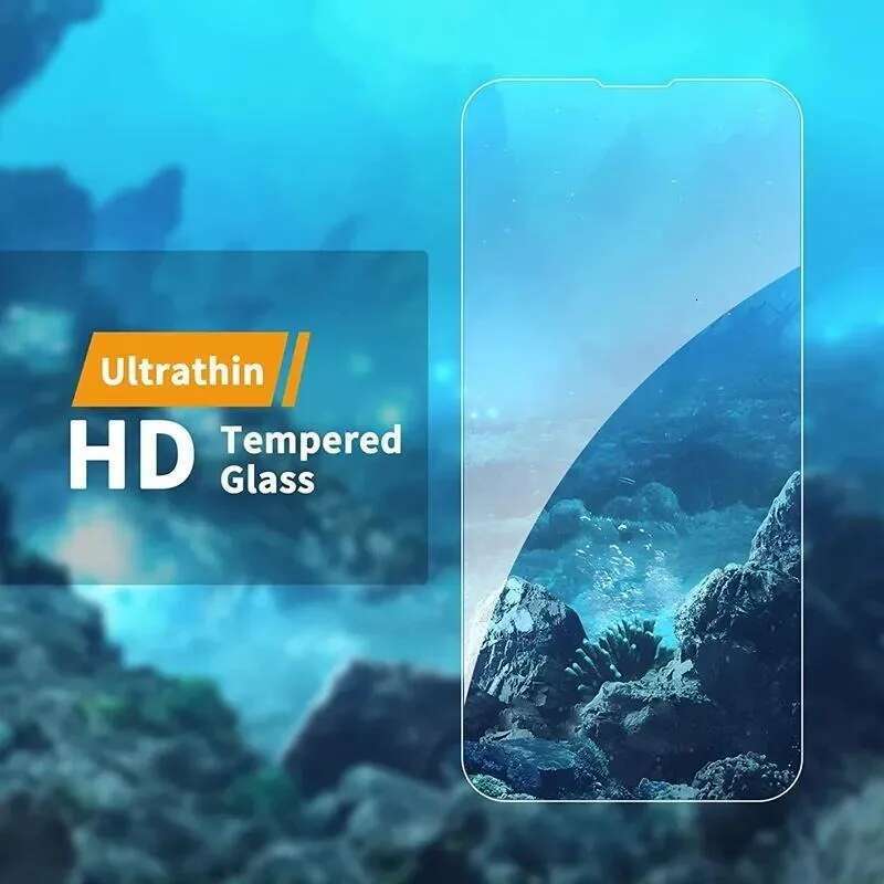 5Pcs Tempered 15 14 13 12 11 Pro Max Screen Protector for iPhone 12Mini 13Mini 7 8 Plus SE X XS XR 14Pro Glass