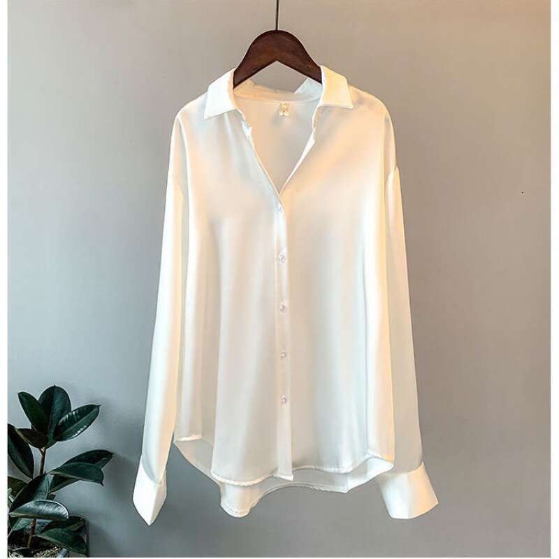 Long Sleeve Satin Shirt For Women, Unique Design, Spring/Summer , Sun Protection, Versatile, Draped, Vintage Hong Kong Style Blouse B5