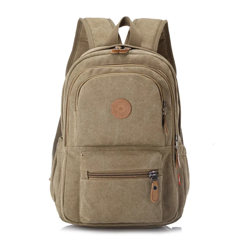 Korean Version Trendy Backpack Casual Canvas Backpack Unisex Travel Computer School Bag Large Capacity Retro Student Backpack 251104