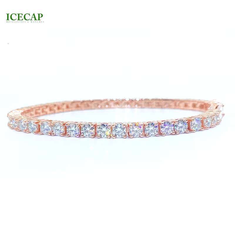 Wholesale Friendship Tennis Lab Diamond Bracelet Custom 925 Sterling Silver Bracelet Moissanite Iced Out Bracelet for Women