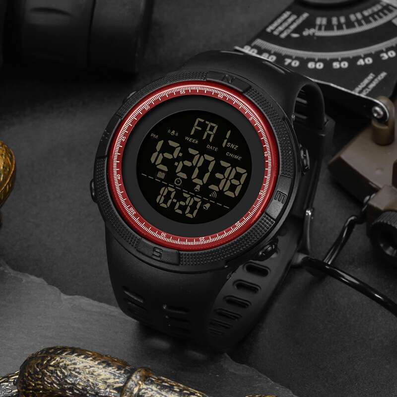 DHwatches Sanda Men's Youth Student Fashion Waterproof Outdoor Sports Single Display Electronic Watch