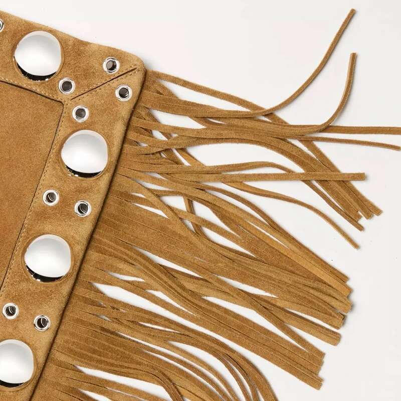 Bohemian Vintage Faux Suede Bags For Women Designer Handbags Purses 2025 New In Tassel Rivet Shoulder Crossbody