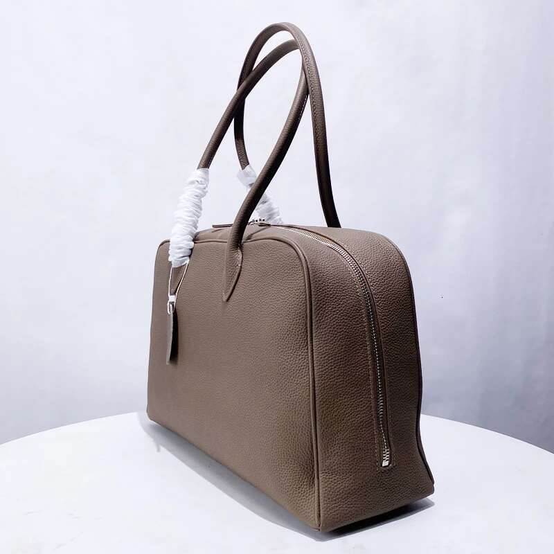 Genuine Leather Boston Bag For Women Designer Handbag Purse 2025 New In Vintage Cowhide Large Capacity Underarm Shoulder