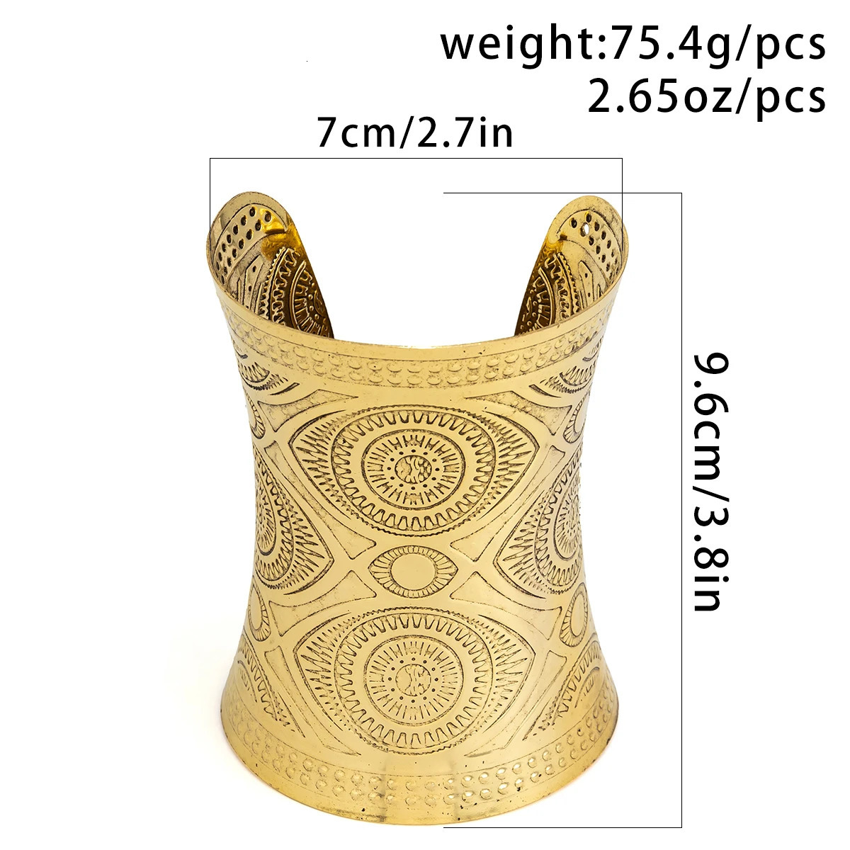 Exaggerated Africa Ethnic Big Wide Cuff Open Bangles for Women Retro Heavy Metal Arm Bracelet Grunge Wrist Jewelry Steampunk Men 251031