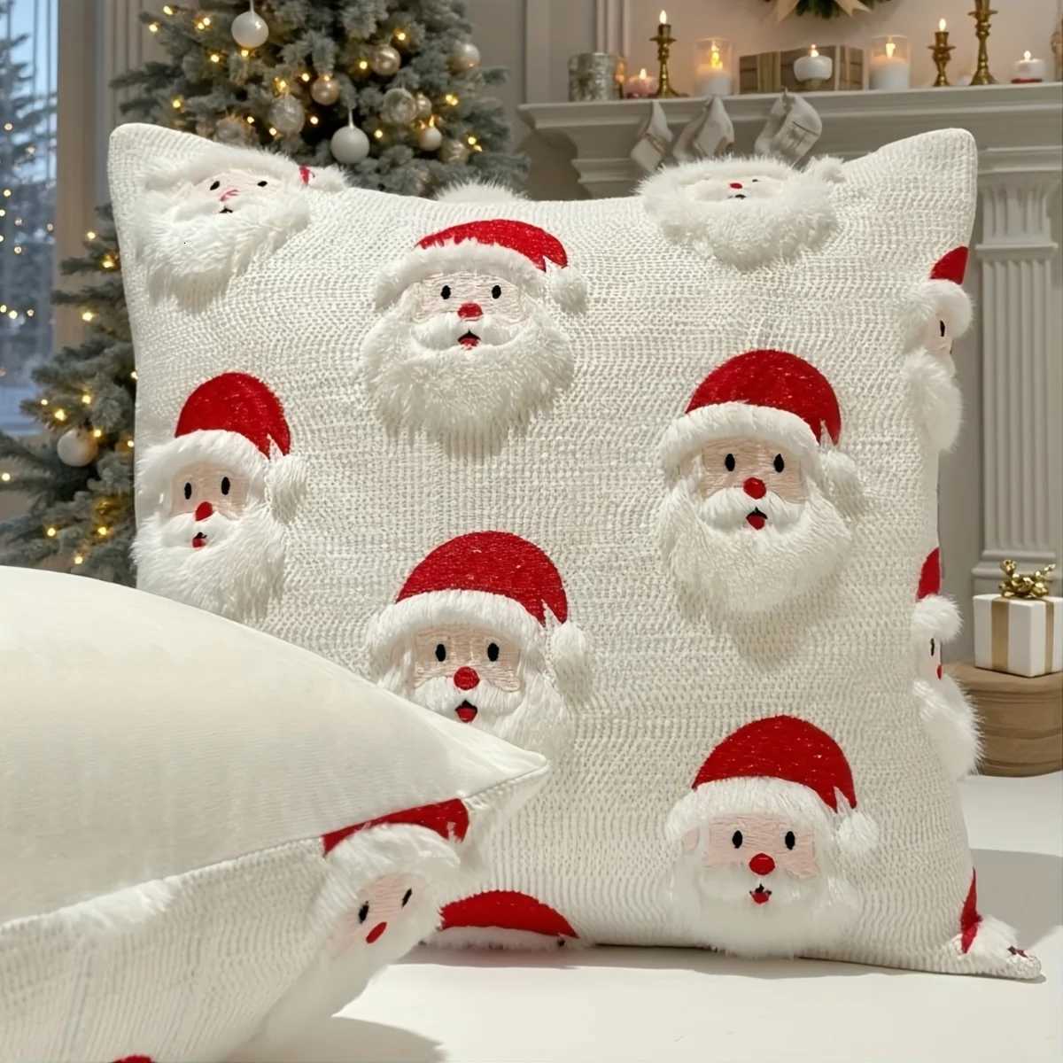 1pc Santa Claus Quilted Throw Pillow Cover Cushion CoverNordic Ins Style Luxury Cute Decorative Pillow Coverdecorative Y251105