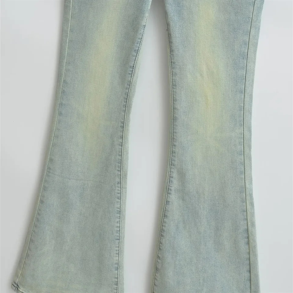 womens flannel jeans classic design with functional pockets high waist suitable for fashionable and comfortable wearing y2k 250403