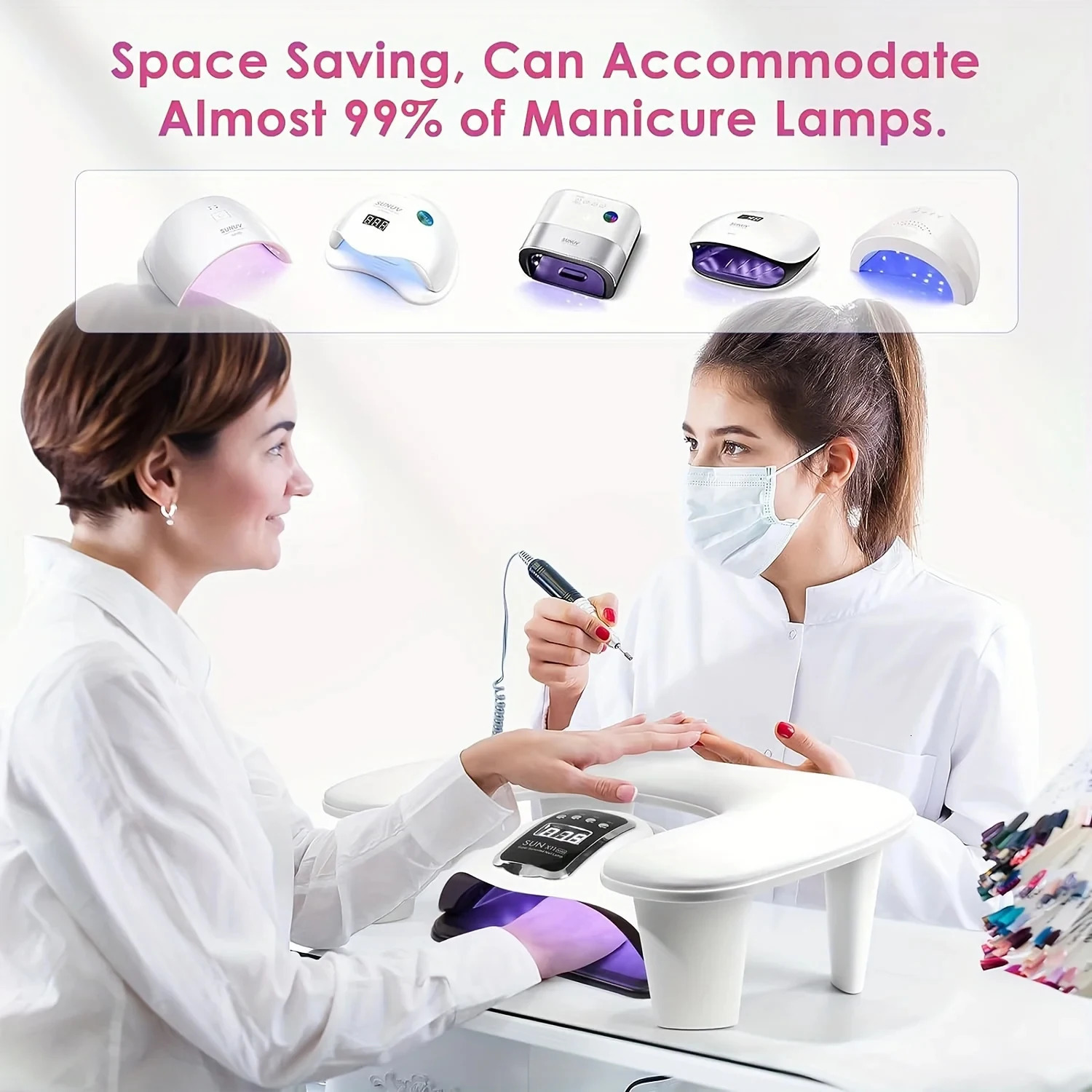 Nail Arm Rest for Nails U-shaped Nail Arm Rest with Detachable Brackets Big Manicure Hand Rest Pillow for Nail Salon 250328