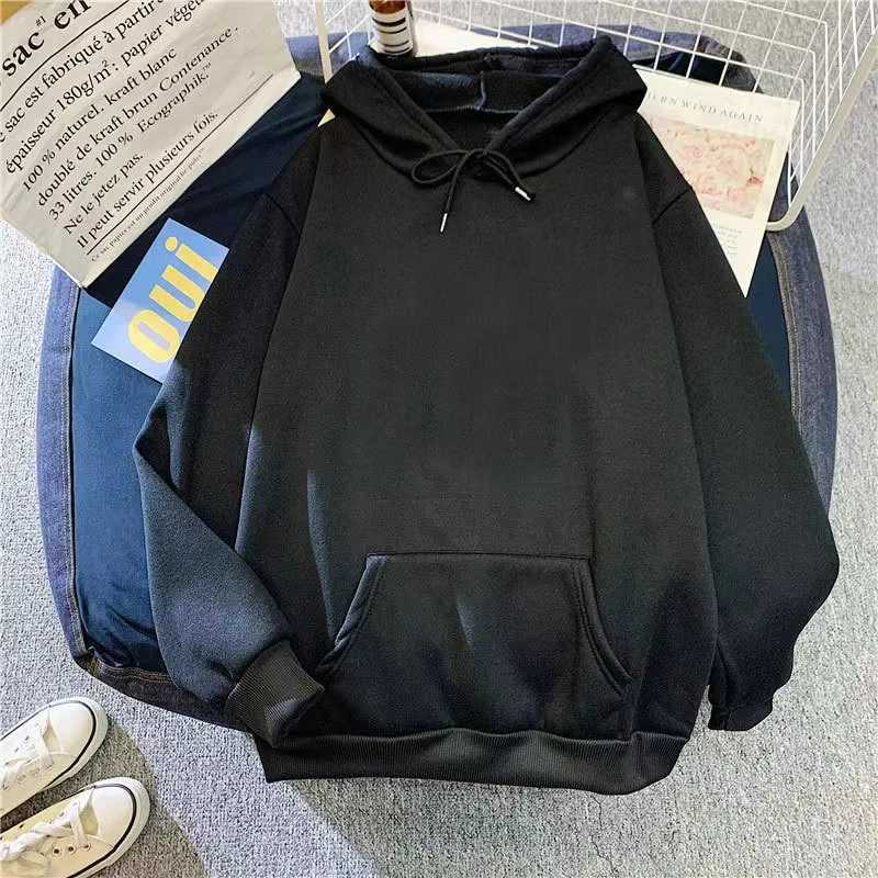 New Hip Hop Street Casual Female Solid Color Hoodies Fashion Hoodie Oversize Loose New Sweatshirts Autumn Warm Fleece ClothingT251105