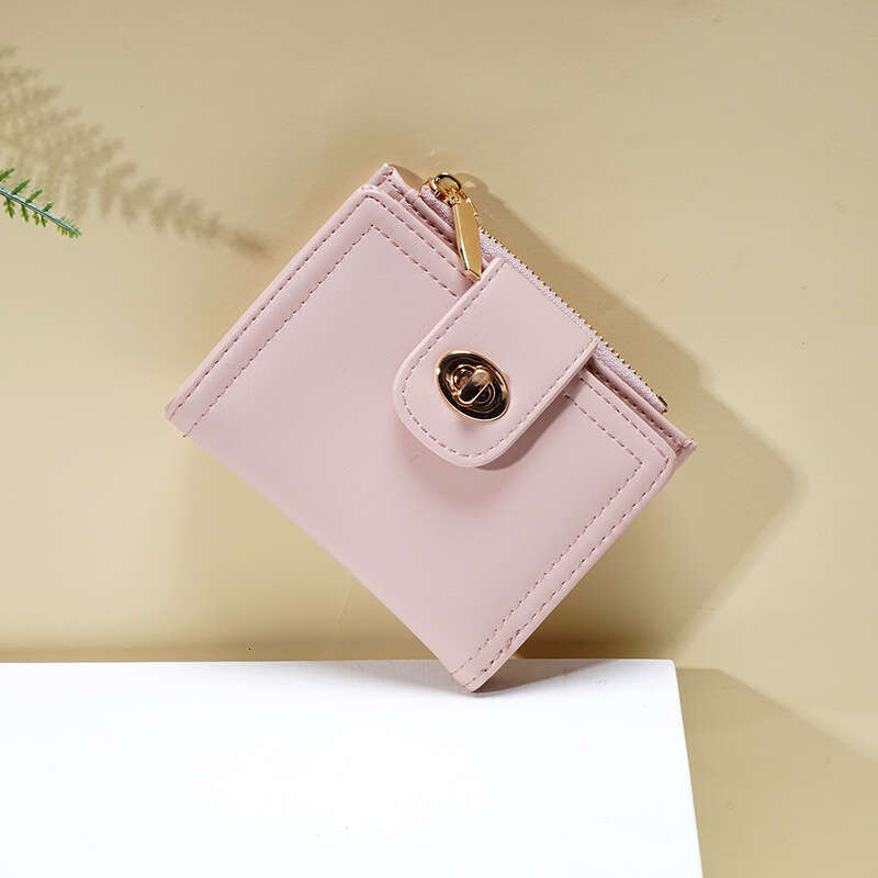 Japanese Style Student Simple Short PU Women's Wholesale Wallet Zipper Multi-Function ID Fashion Coin Purse