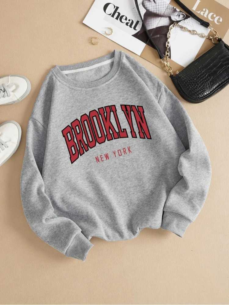 Harajuku Hoodie Womens Brooklyn New Work Printed Hoodies Women Colorful Clothes Basic Trend Hooded TopsT251105