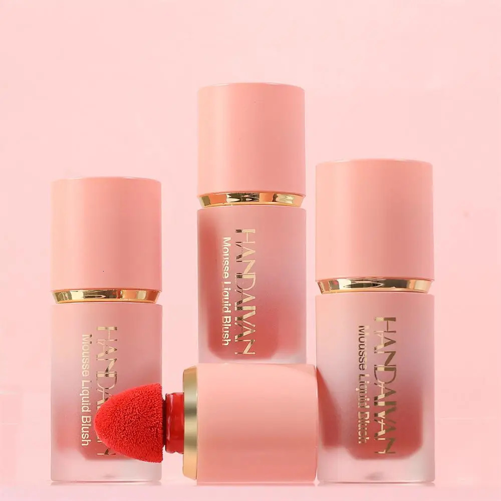 Handaiyan Matte Moisturizing Liquid powder blusher Coloring Red High Pigment Care Cream Lasting Color Rendering Makeup 250325