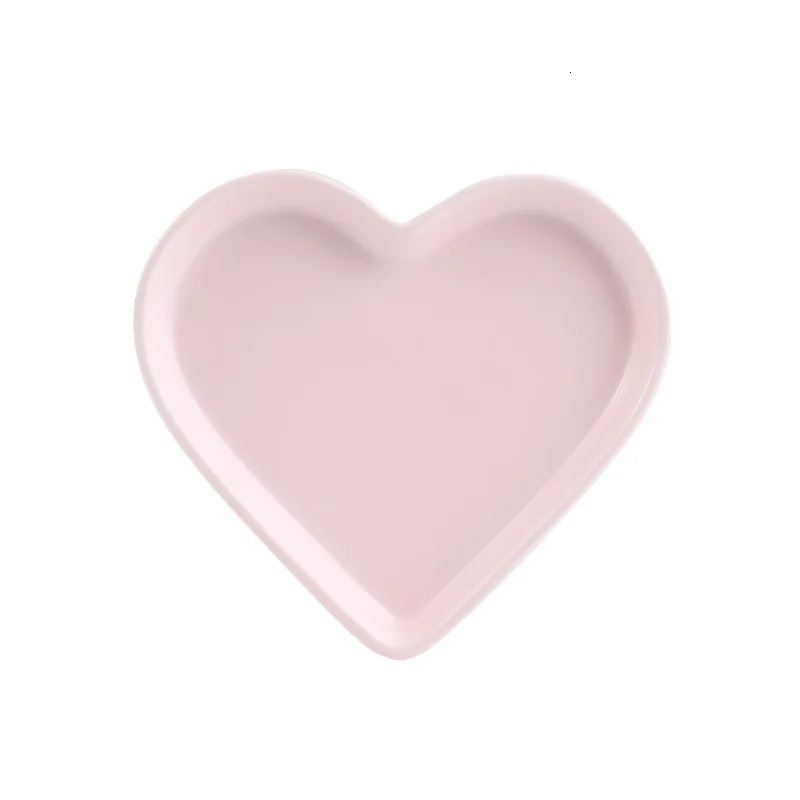 Heart shaped ceramic plate pet bowl cat ceramic bowl pet food and beverage puppy beverage feeding supplies food bowl 250403