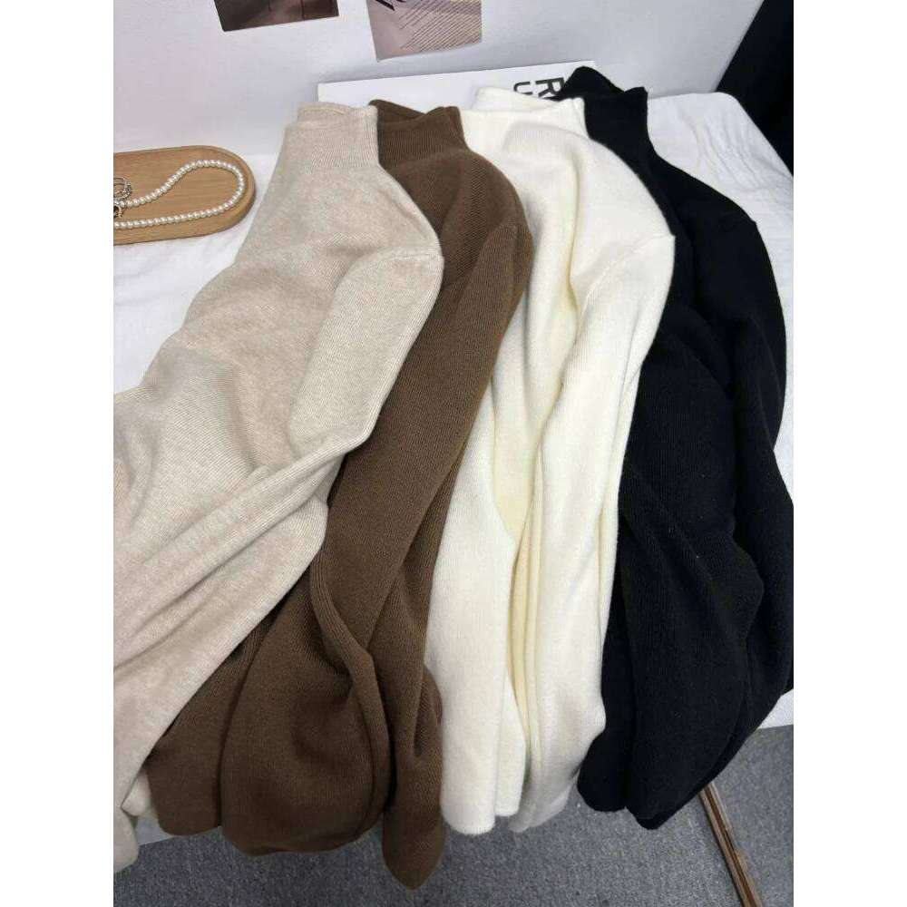2025 Autumn Winter Turtleneck Ladies Solid Sweater Women's Casual Vintage Knitted Long Sleeve Pullovers Woman Clothing Women Sweater Designer Swe