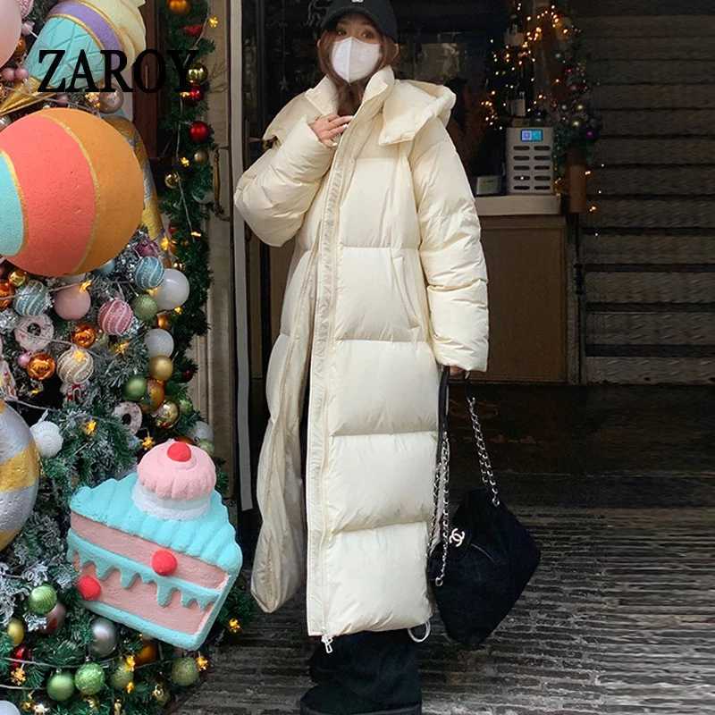 ZAROY Padded Women Jacket Windproof Warm Winter Long Parkas Overcoat Loose Casual Hoodie Coat Skiing Outerwear T251105