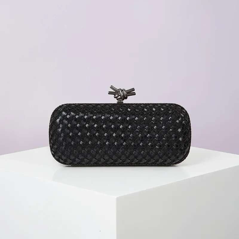 Gold Evening Clutch Bag For Women Leather And Bright E Woven Purse Elegant Ladies Metal Knot Party Handbag Bolsas Femininas