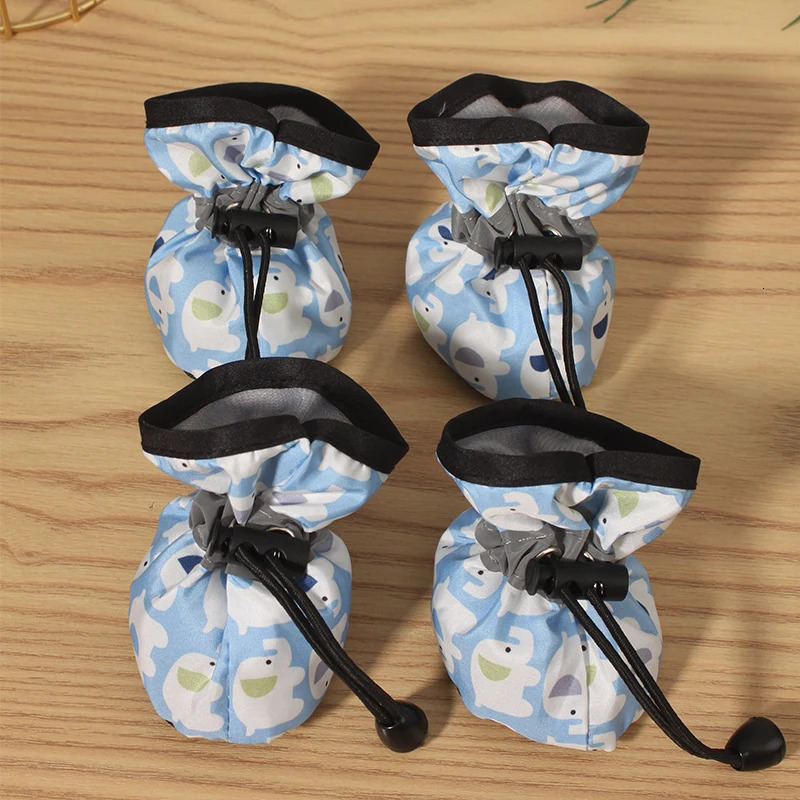 4pcs Pet Dog Shoes For Small Large Dogs Cat Anti-slip Soft Adjustable Paw Boots Chihuahua Socks Dachshund Puppy Outdoor Sneakers 250402