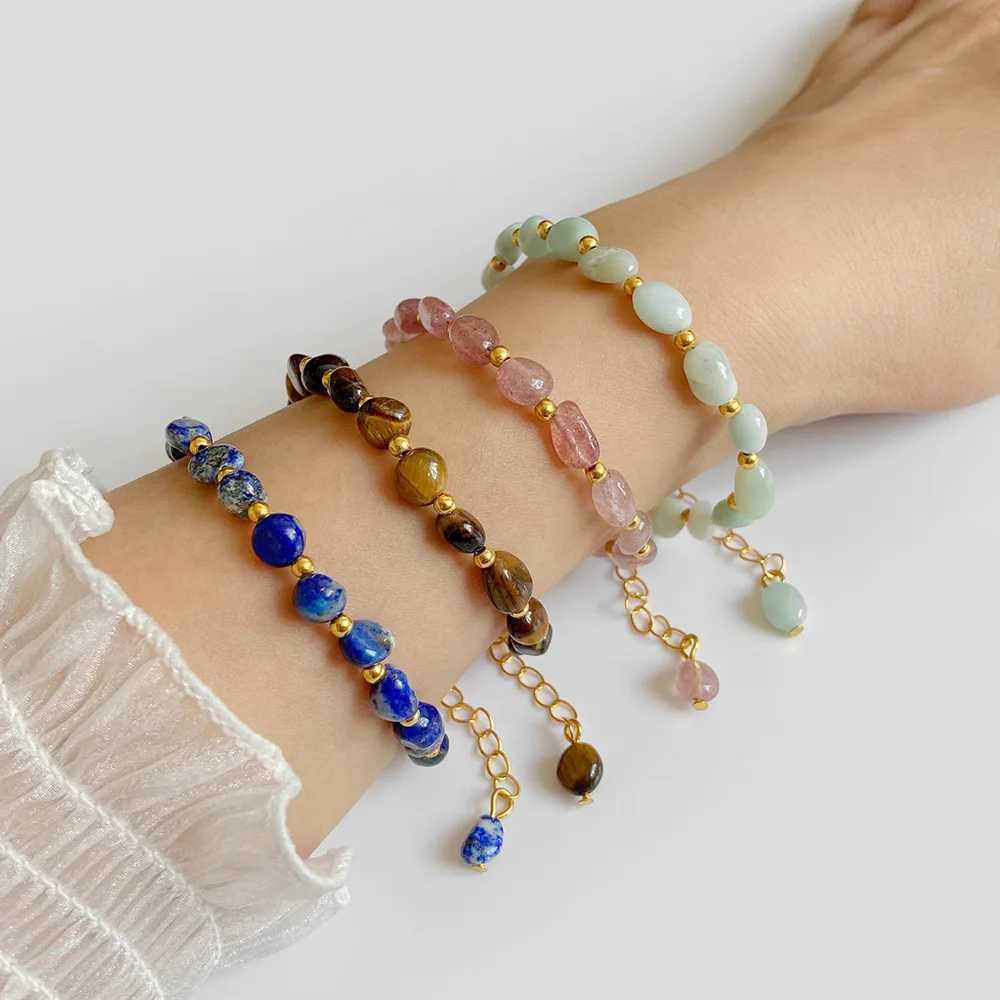 Natural Tiger Eye Stone Women Beads Irregular Chip Gravel Stones Healing Men Yoga Jewelry Party C251105