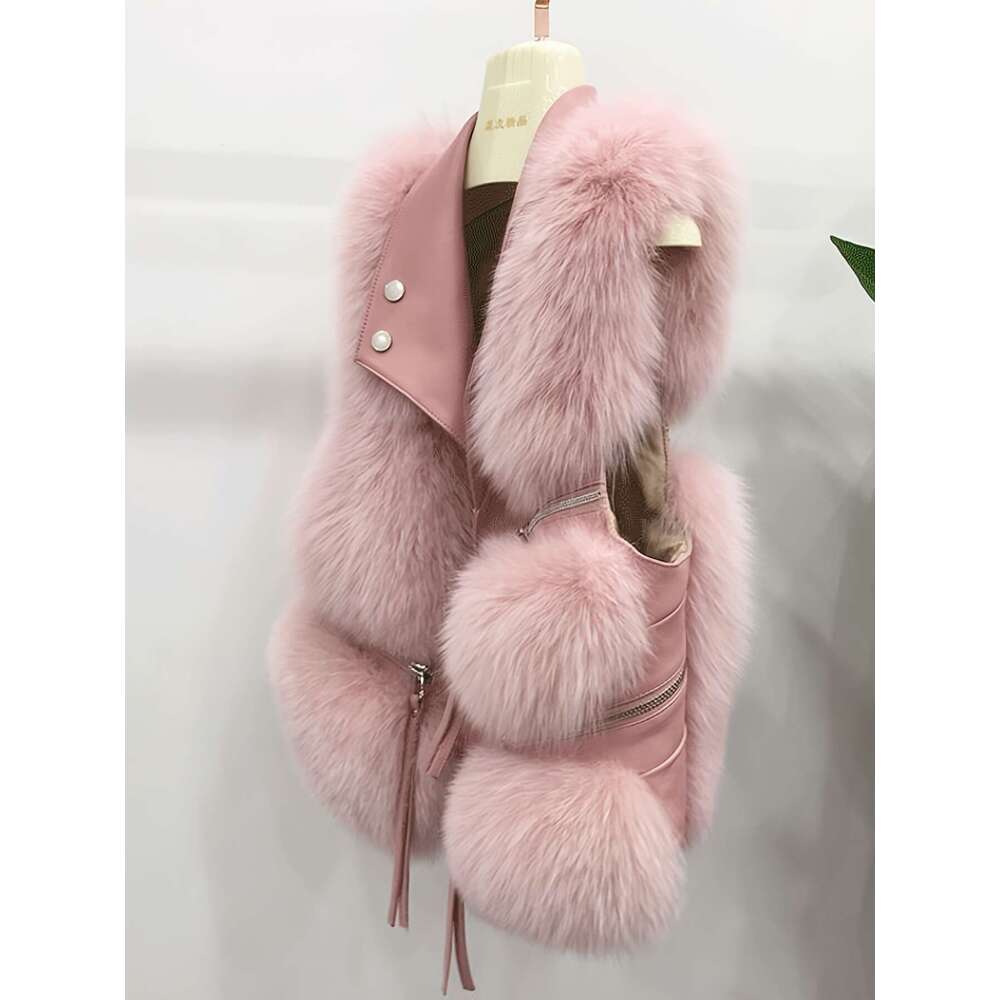 Autumn And Winter Artificial Fur Coat, Warm Patchwork Sports Jacket