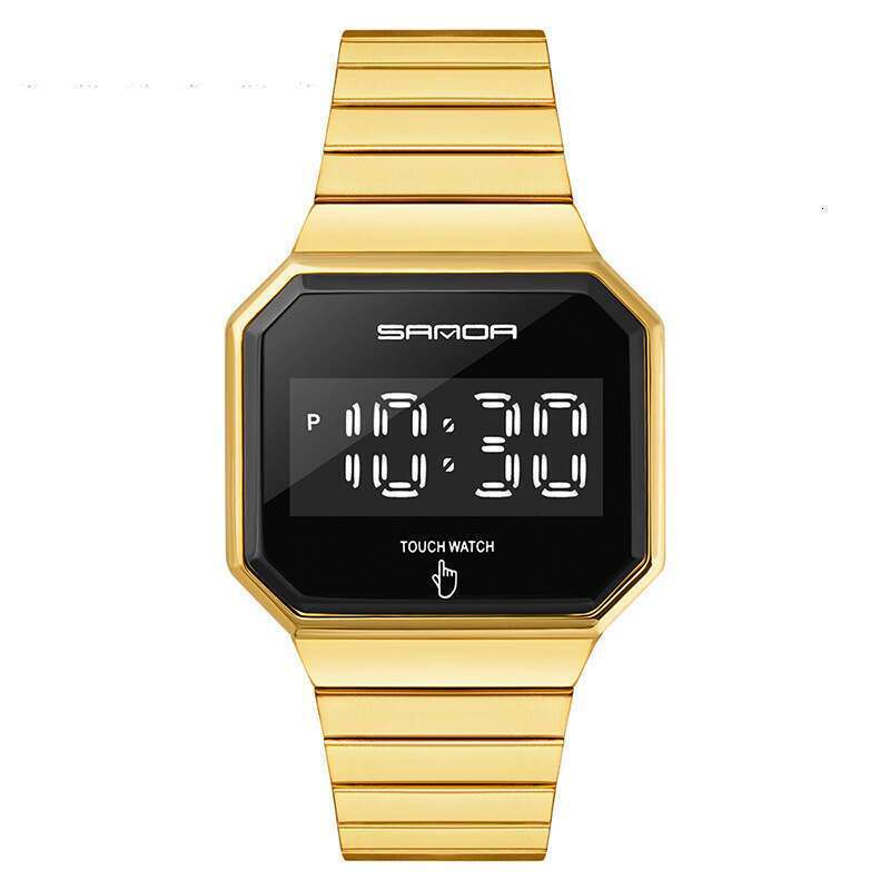 DHwatches Sanda Multifunctional Touchscreen for Men, Fashionable Trendy Square Watch, Waterproof Unisex Electronic Watch