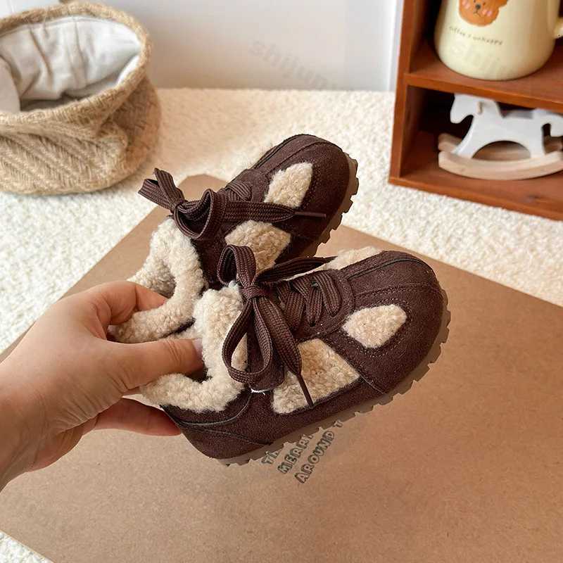 Children Cotton Shoes Leopard Print 2025 Winter New Boys Girls Retro Sports Shoes Kids Toddler Non-Slip Comfortable Casual ShoesT251105