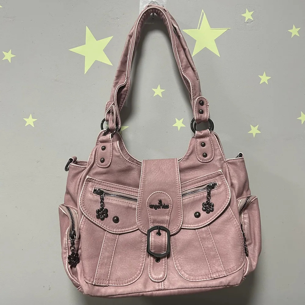 Angel kiss Women Handbags PU Shoulder Bag Satchel Tophandle Shoulder Bag Fashion Dumpling Pack Multipockets Shoulder Bags 251031