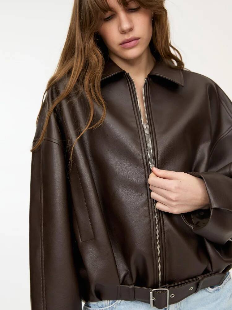 winter jacket women Retro Fashion Jacket Autumn Leatherette Jackets Women Casual Trendy Versatile Cool Personalized Timeless Designers Street Wear