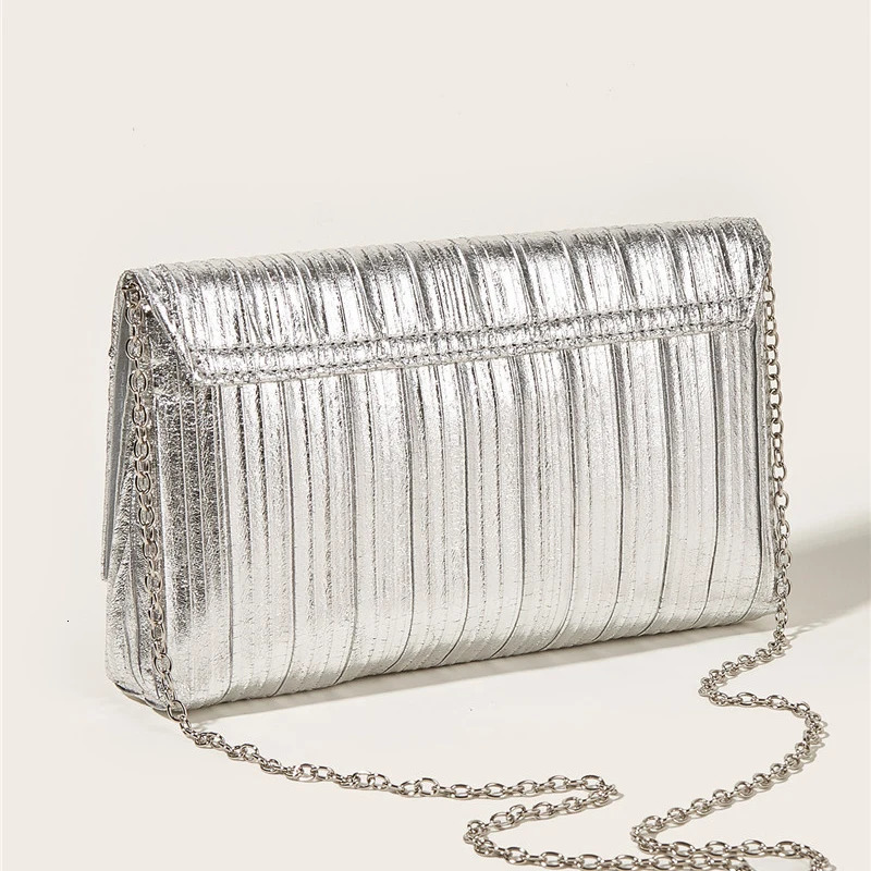 gold glitter womens evening clutch bag fashionable party wallet womens shoulder chain cross body wedding gift bag 250402