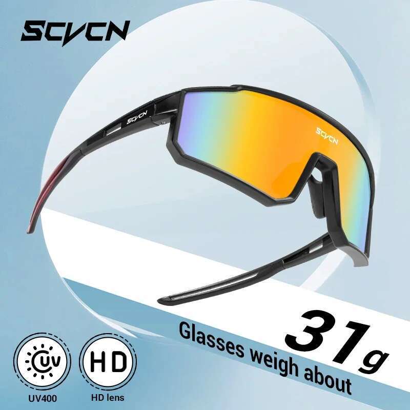 SCVCN New Outdoor Sports Bike Mountain Driving Cycg Sunglasses Hiking Men Road Bicycle Glasses UV400 Goggles