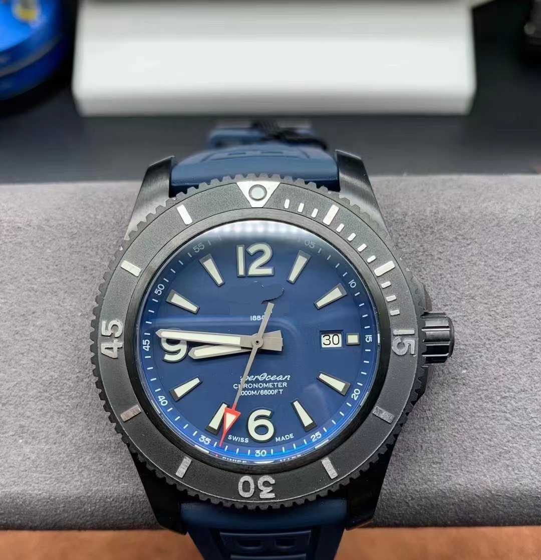 46MM BEST QUALITY AUTOMATIC movement mens man MEN WATCHES WRISTWATCH WATERPROOF SAPPHIRE crystal sport big guy wear casual fashion cool designer rubber band