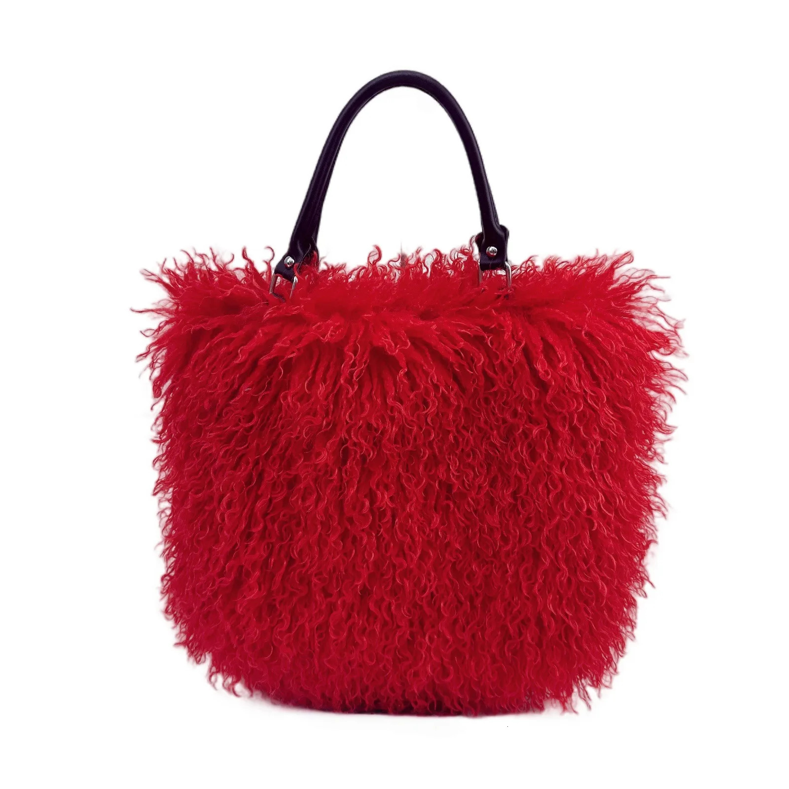 Faux Fur Tote Bag for Women Handbags Autumn Winter Plush Shoulder Crossbody Bags Shopper Purses 251104