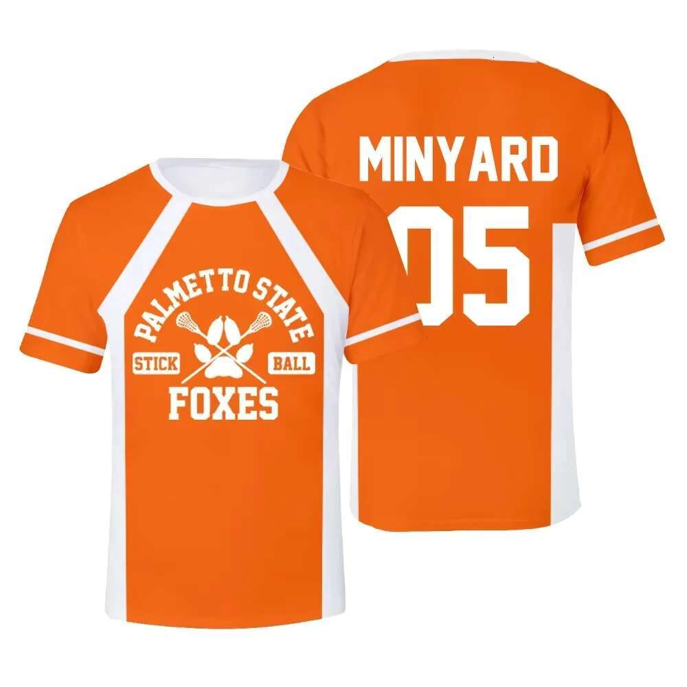 New The Foxhole Court Palmetto State Foxes Lacrosse Jersey Cosplay WILDS MINYARD 3D Printing T-shirt Men/Women Clothes Kids Tees