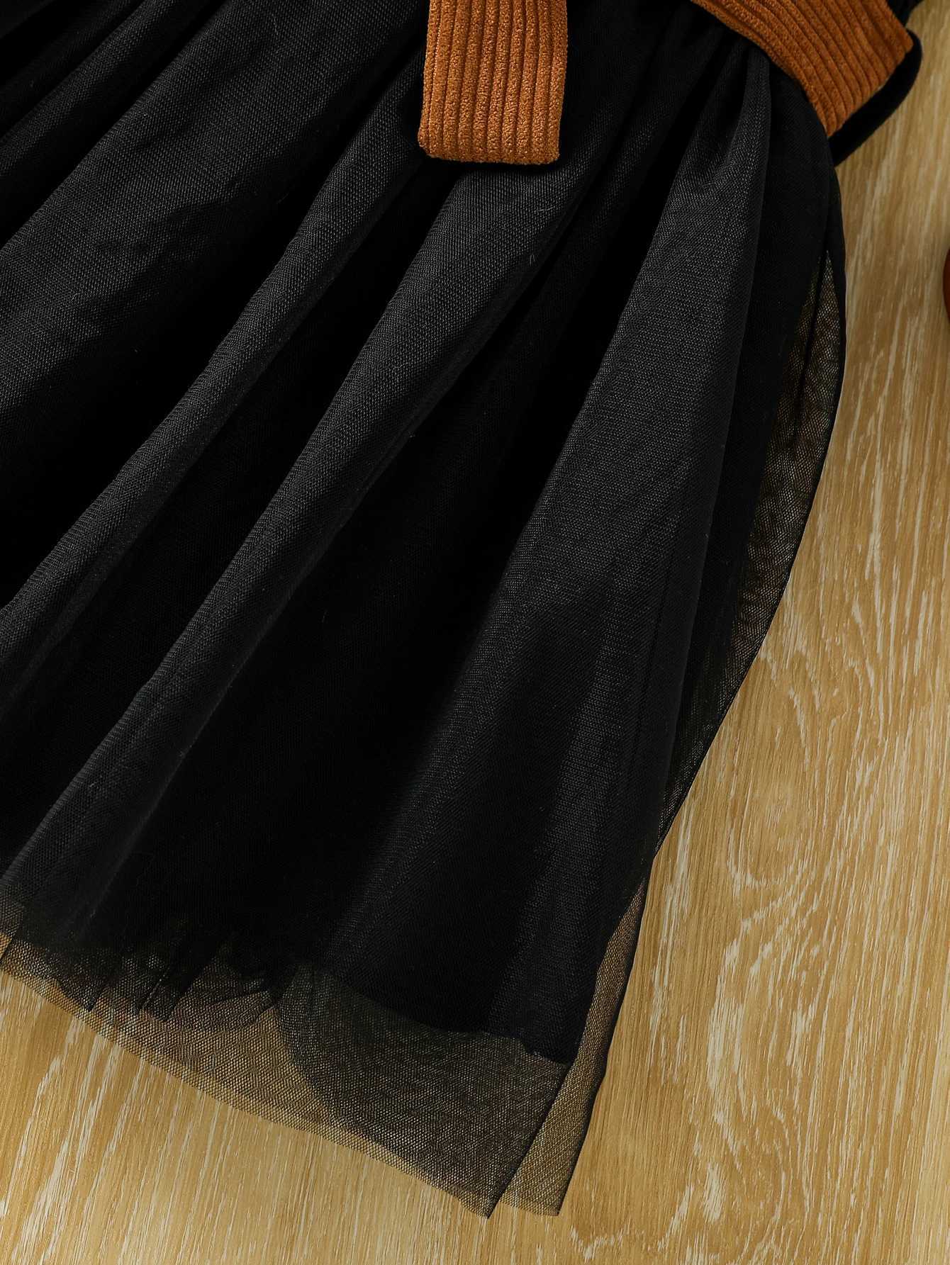 Kids Girls Fall/Winter Outfit Set Dress With Long Sleeve Solid Jacket Coat Children Clothes For 1-6Y Active Suit Y251105