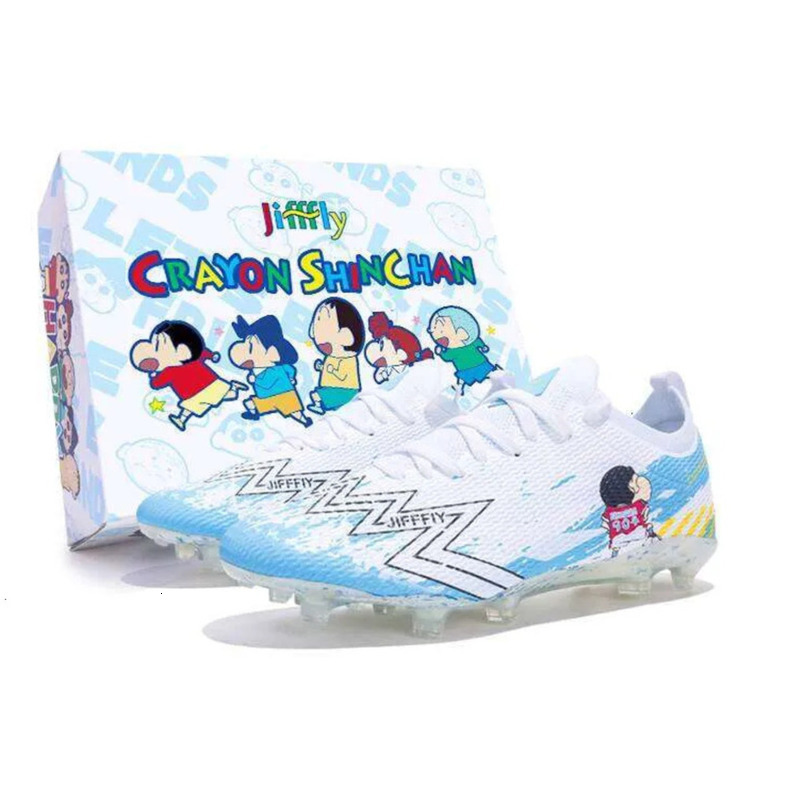 Jifffly Crayon Shin-chan Collaborative Shoes 2025 New AG Long Spike Student Professional Training Sneakers