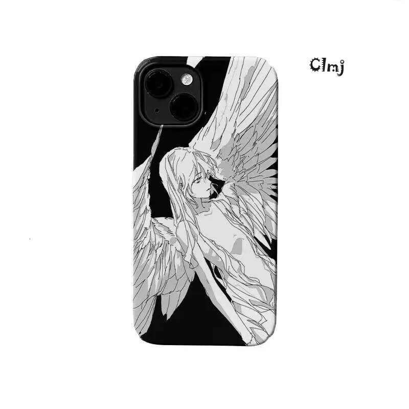 Clmj Beautiful Angel For 13 12 Mini 11 14 Pro Max 15 Plus Se 2020 XR X XS 7 8 Silicone Phone Cover iPhone Case