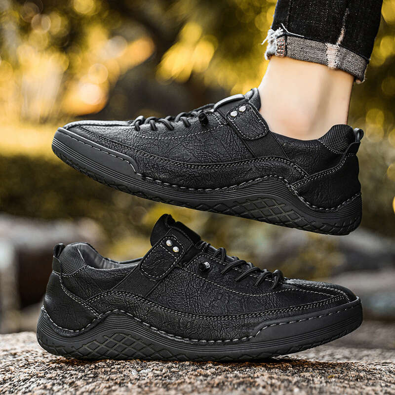 Low top casual shoes in all seasons, large fashionable men's shoes, outdoor sports, hiking, single shoe, leather shoe size
