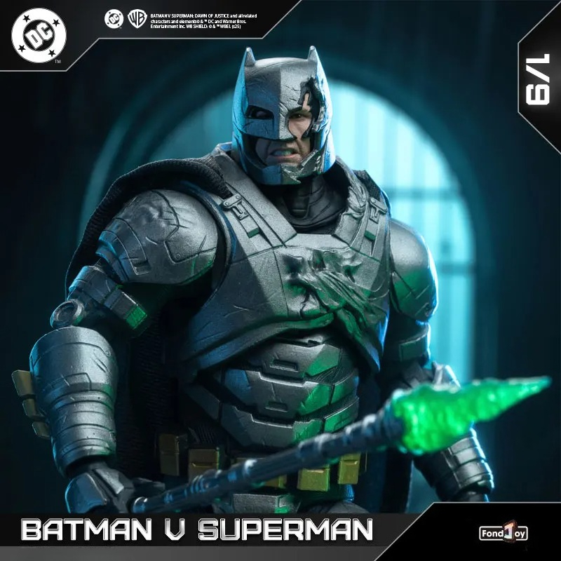 New Fondjoy Batman VS Superman 1:9 Scale Action Figure Set Two-Piece Set DC Comics Movie Authentic Interchangeable Heads Boys Festival Gifts