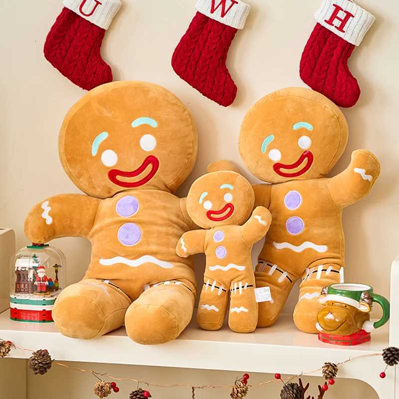 Big Christmas Plush Gingerbread Man Cushion Merry Christmas Pillow Ornament Decor for Home Xmas Ornaments New Year Gift Y251105