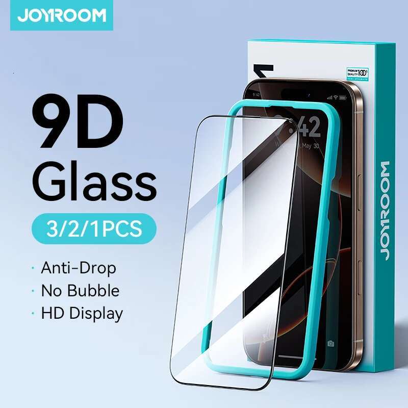 Joyroom 3/2/1PCS HD Max Protector Full Screen Tempered Glass Protection For iPhone 16 15 Pro
