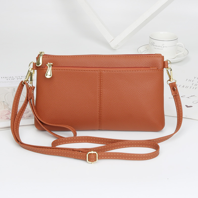Elegant Crossbody Women, Simple Zipper Square Fashionable Clutch Bag, Dual-use Small for Middle-aged and Elderly, Shoulder Bag