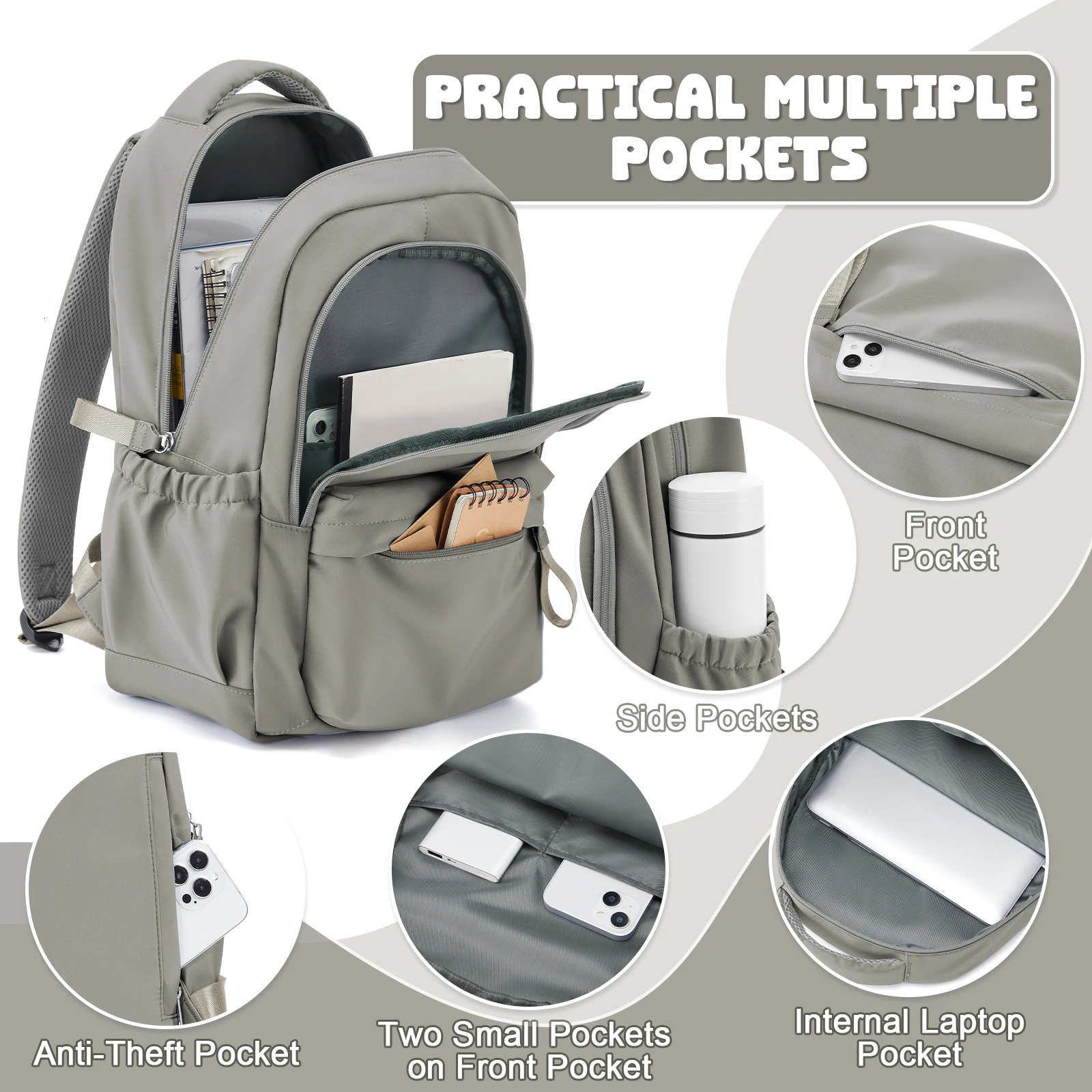 Laptop Backpack for Women Anti Theft Work Backpack for 14 Inch School Backpack Nurse Backpack Bookbag for Teenage 251104