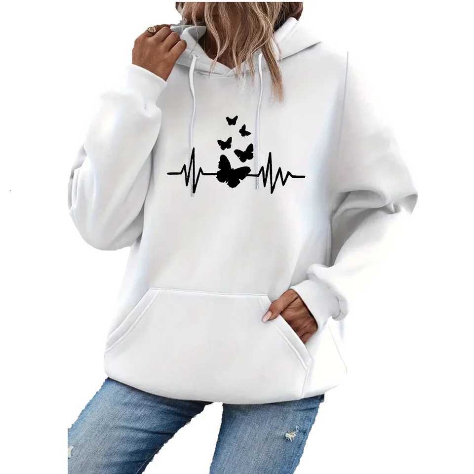 Women hooded sweatshirt for autumn and winter warm and windproof comfortable long sleeved top jogging hooded sweatshirtT251105