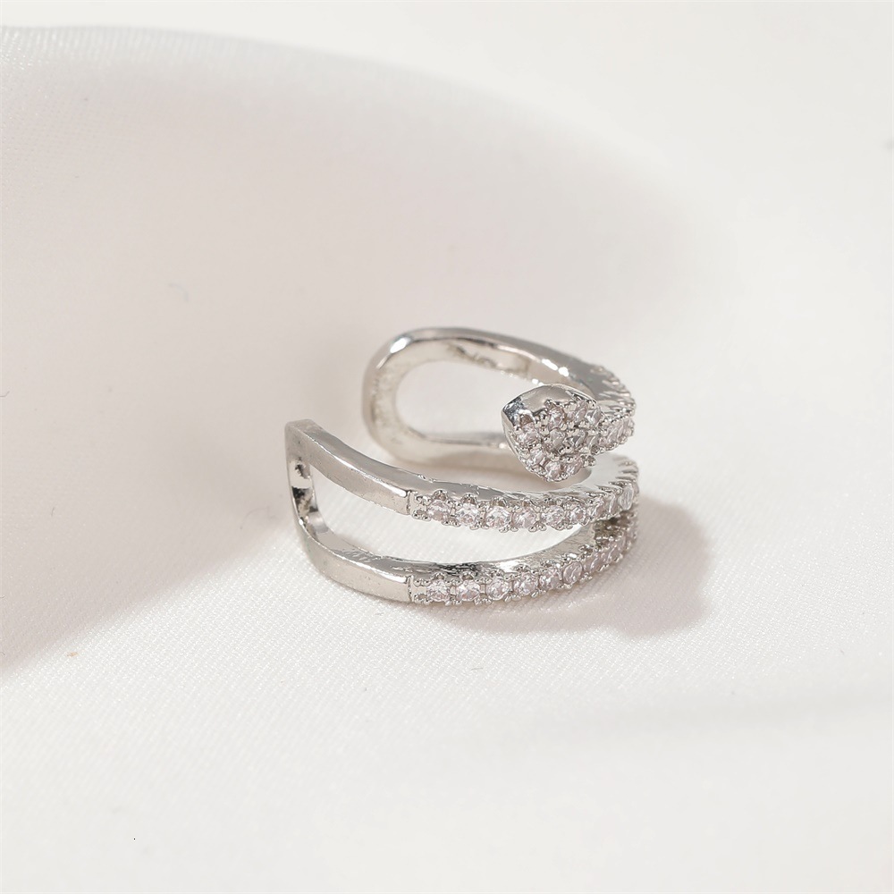 Dia-Studded Snake-Shaped Without Holes Ins Fashion Personality Simple C-Type Bone Clip Versatile Ear Jewelry