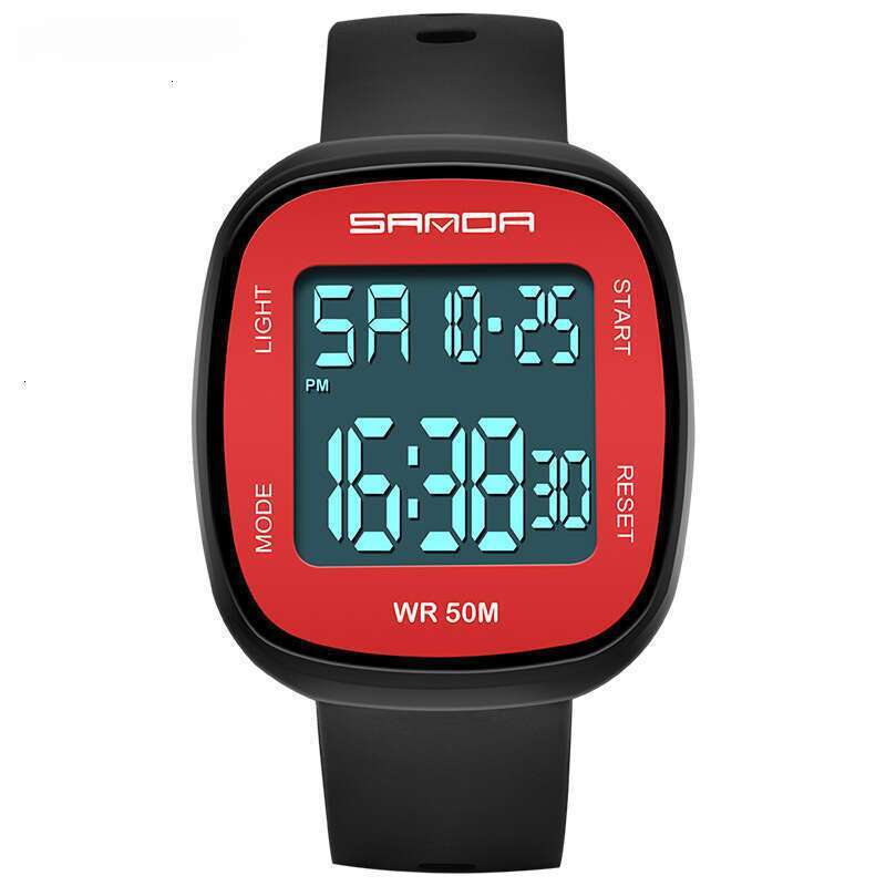 DHwatches Sanda New Ultra-Thin Watch for Men and Women, Student Electronic Watch, Simple Trendy Fashion Multi-Function Luminous Waterproof Wristwatch