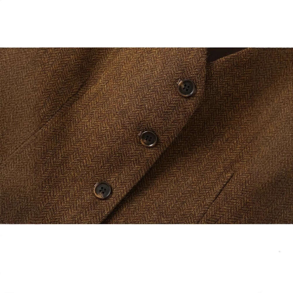 And Autumn Layered British Old Money Style Woolen For Women, Spring New Sleeveless Vest Jacket B5