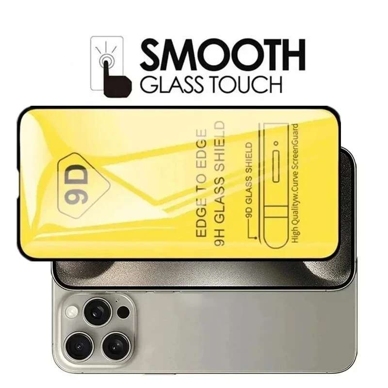 1-5PCS 9D Tempered Glass For iPhone 16 Pro 15 14 13 11 12 Mini XR X Xs Max 7 8 Plus SE 6s 16pro 15pro 13pro Screen Protector