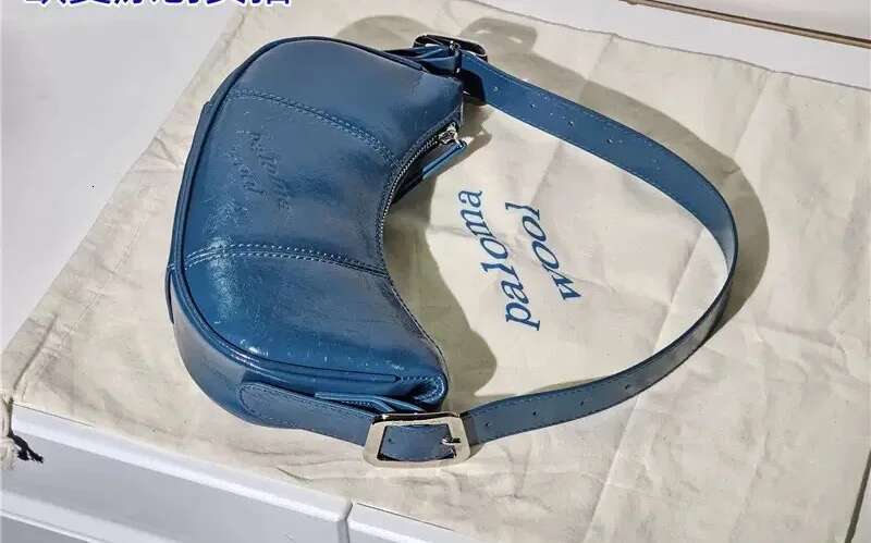 Pa Wl Pea Imported Oil Wax Cowhide Armpit Crossbody Dumpg Bun Female